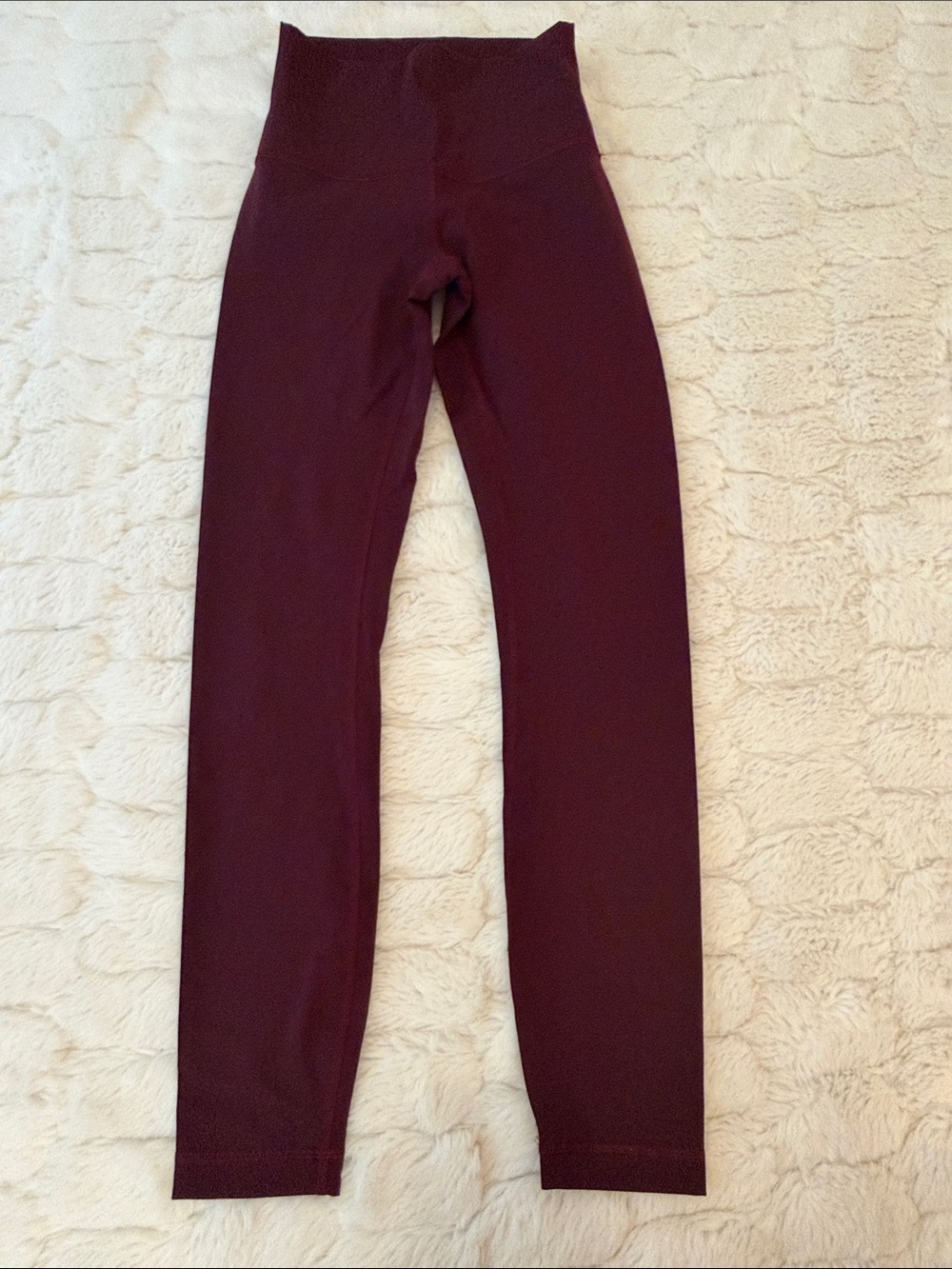 Burgundy Lululemon Wonder Train Leggings